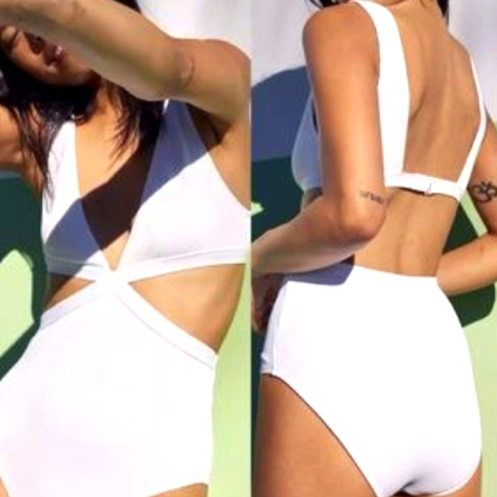 Aerie White Women Swim One Piece